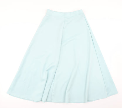 Boohoo Womens Blue   Flare Skirt Size 8