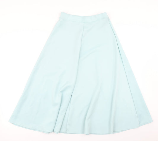 Boohoo Womens Blue   Flare Skirt Size 8