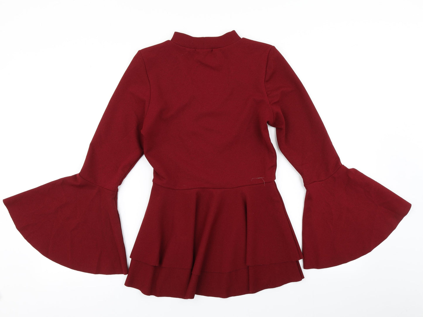 Womens UK Size 10 Look of the Day Red Basic Blouse