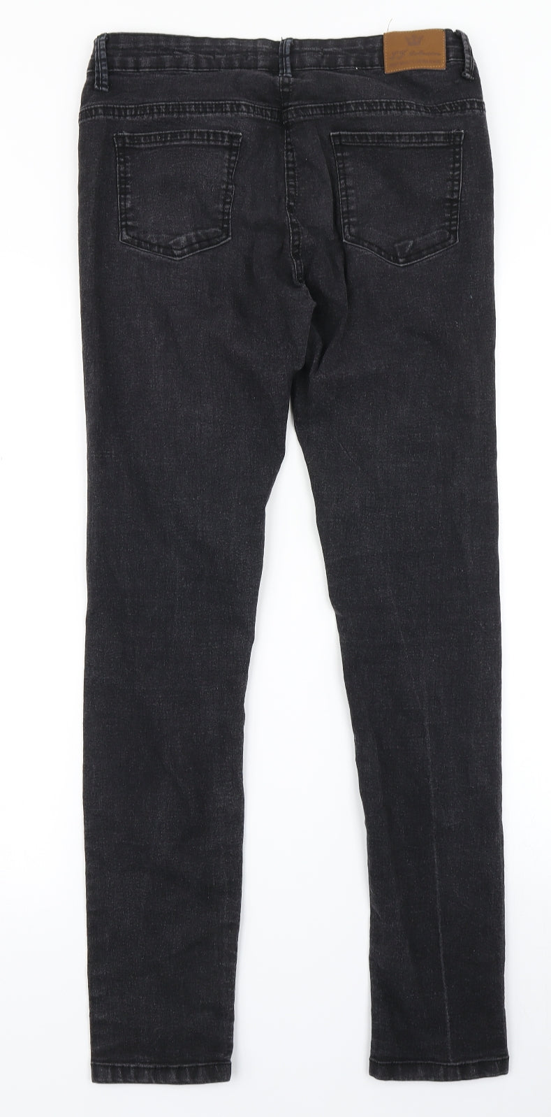 LJ Collection Womens Black  Denim Skinny Jeans Size 12 L29 in