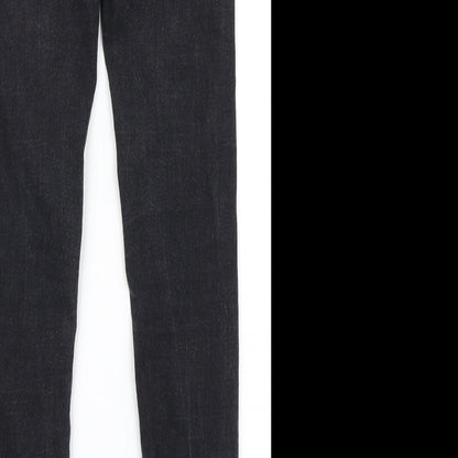 LJ Collection Womens Black  Denim Skinny Jeans Size 12 L29 in