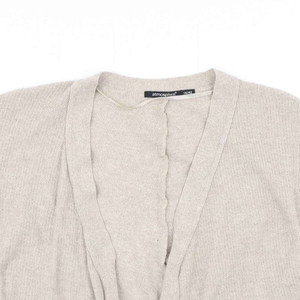 Womens UK Size 14 Atmosphere Brown Cardigan Jumper