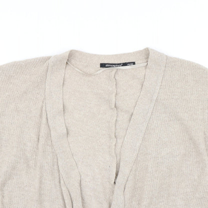 Womens UK Size 14 Atmosphere Brown Cardigan Jumper