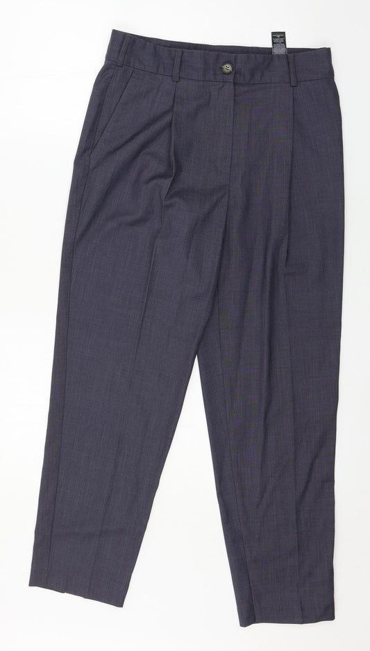 Womens UK Size 10 Marks and Spencer Regular Fit  Blue Trousers