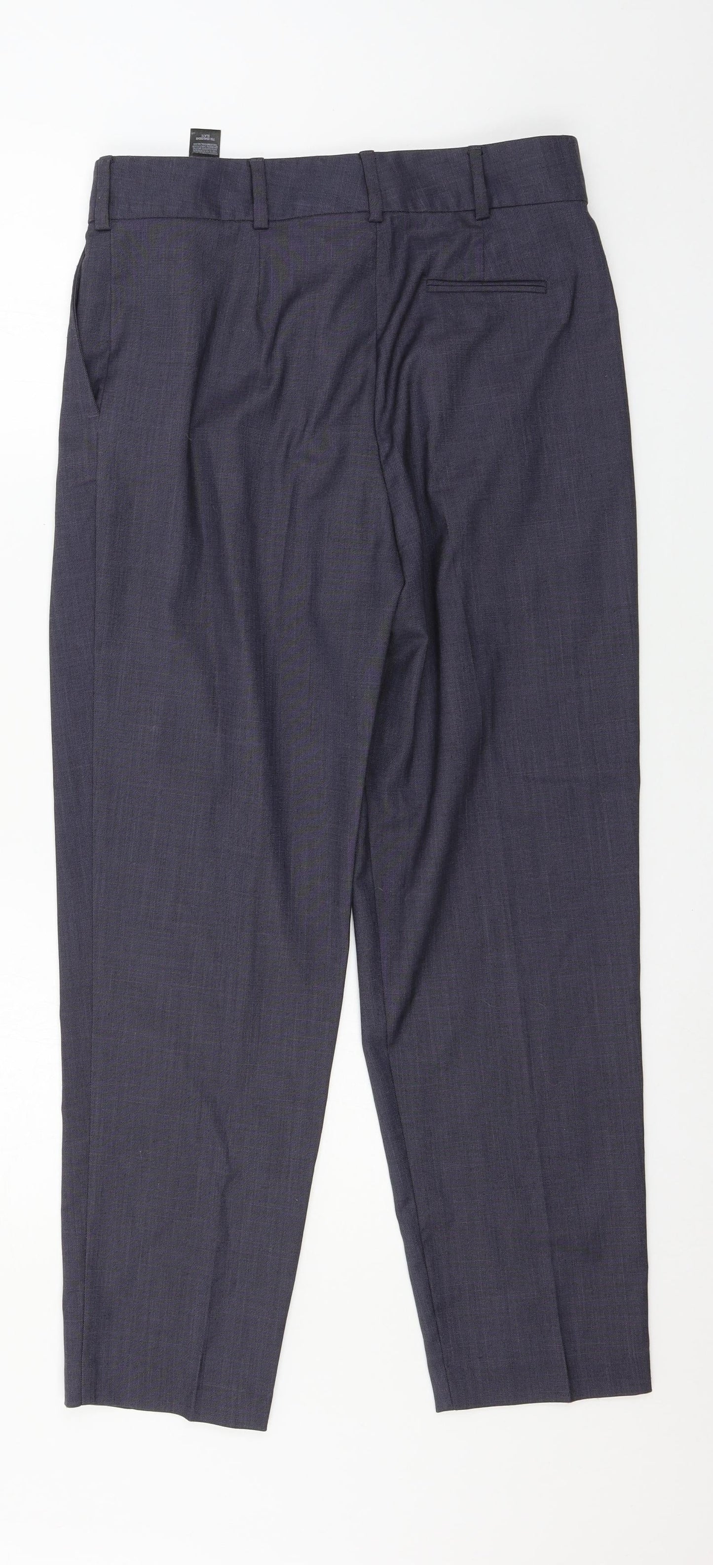 Womens UK Size 10 Marks and Spencer Regular Fit  Blue Trousers