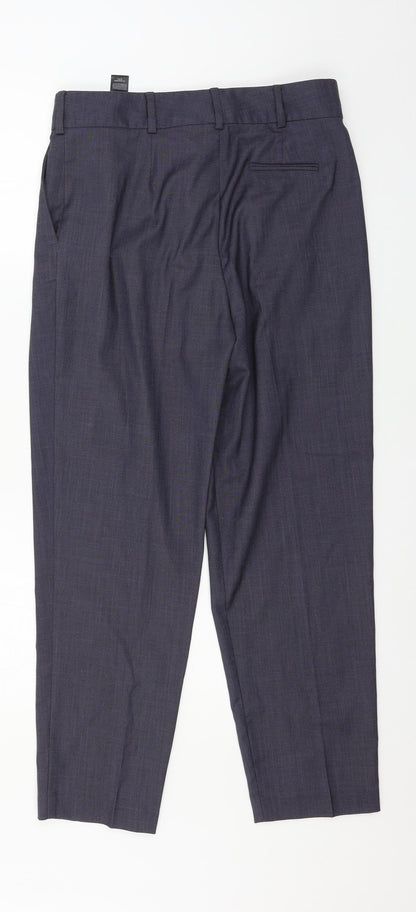 Womens UK Size 10 Marks and Spencer Regular Fit  Blue Trousers