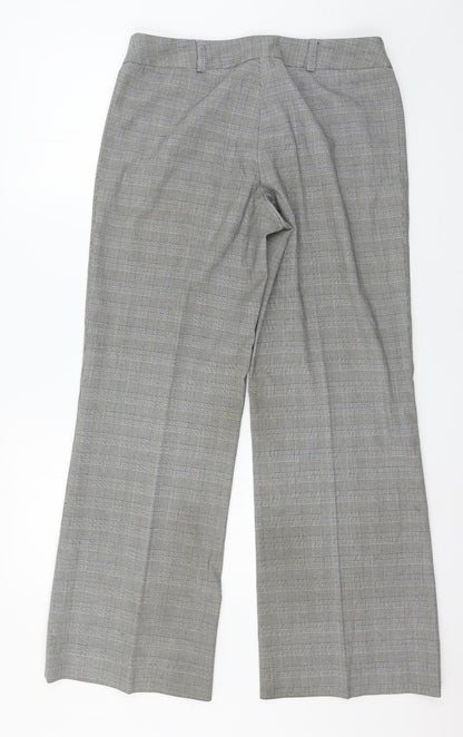 Amartanto Womens Grey Plaid  Trousers  Size 12 L29 in