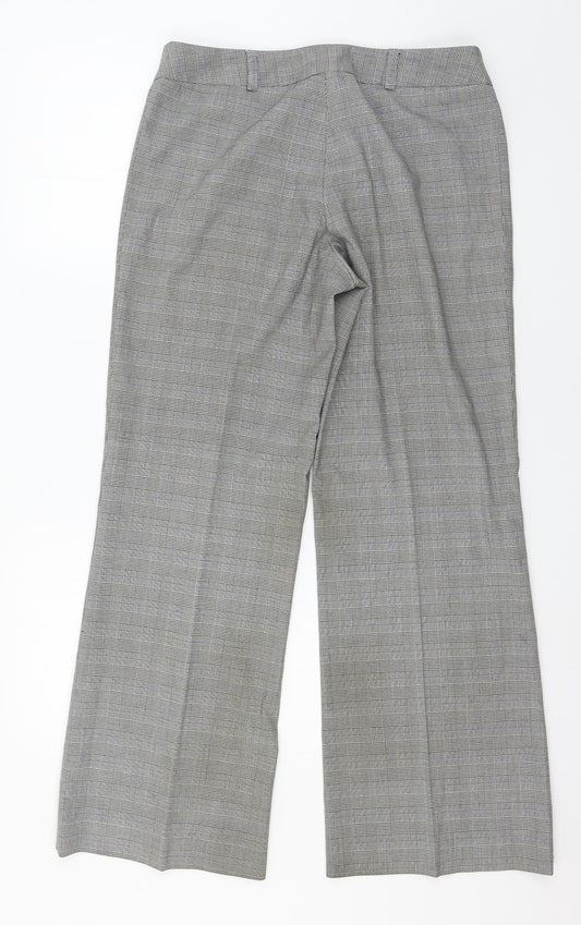 Amartanto Womens Grey Plaid  Trousers  Size 12 L29 in