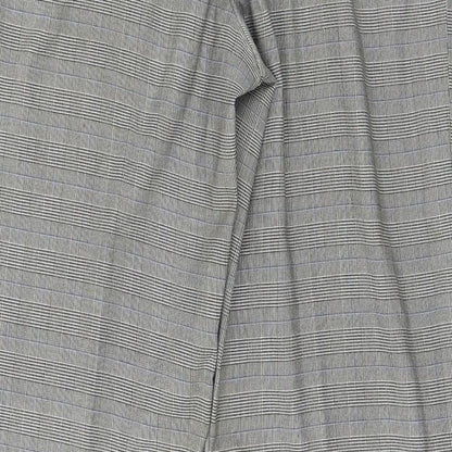 Amartanto Womens Grey Plaid  Trousers  Size 12 L29 in