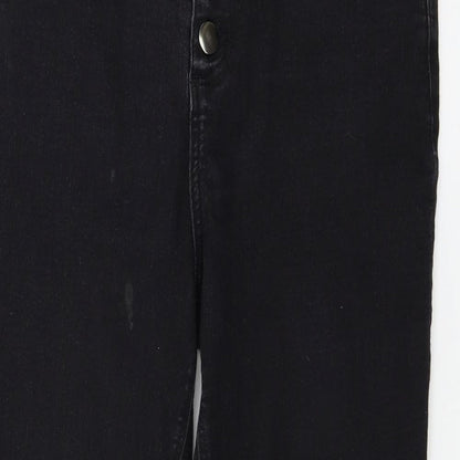 Dorothy Perkins Womens Black  Denim Straight Jeans Size 14 L24 in