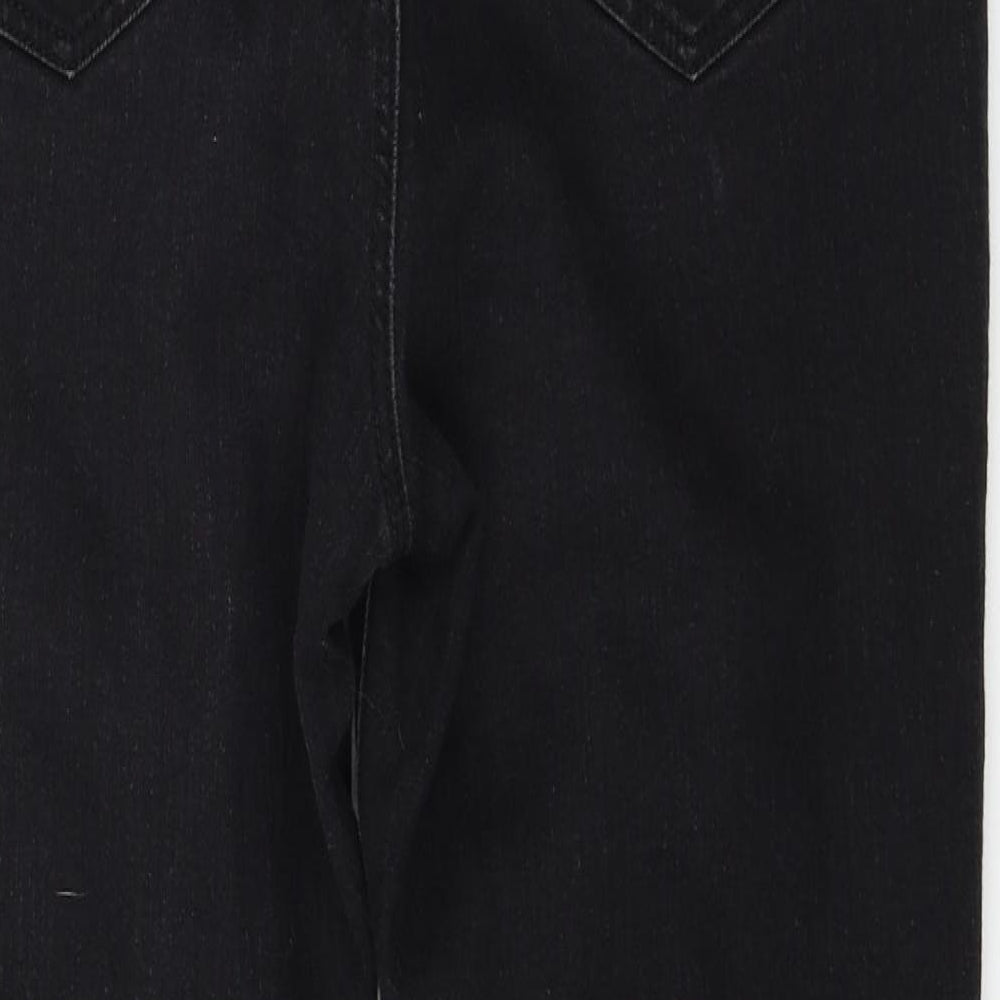 Dorothy Perkins Womens Black  Denim Straight Jeans Size 14 L24 in