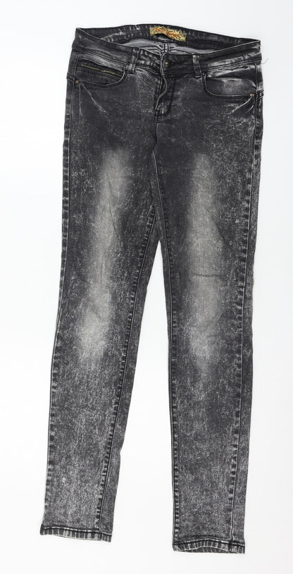 Hello Miss Womens Grey  Denim Skinny Jeans Size 10 L31 in