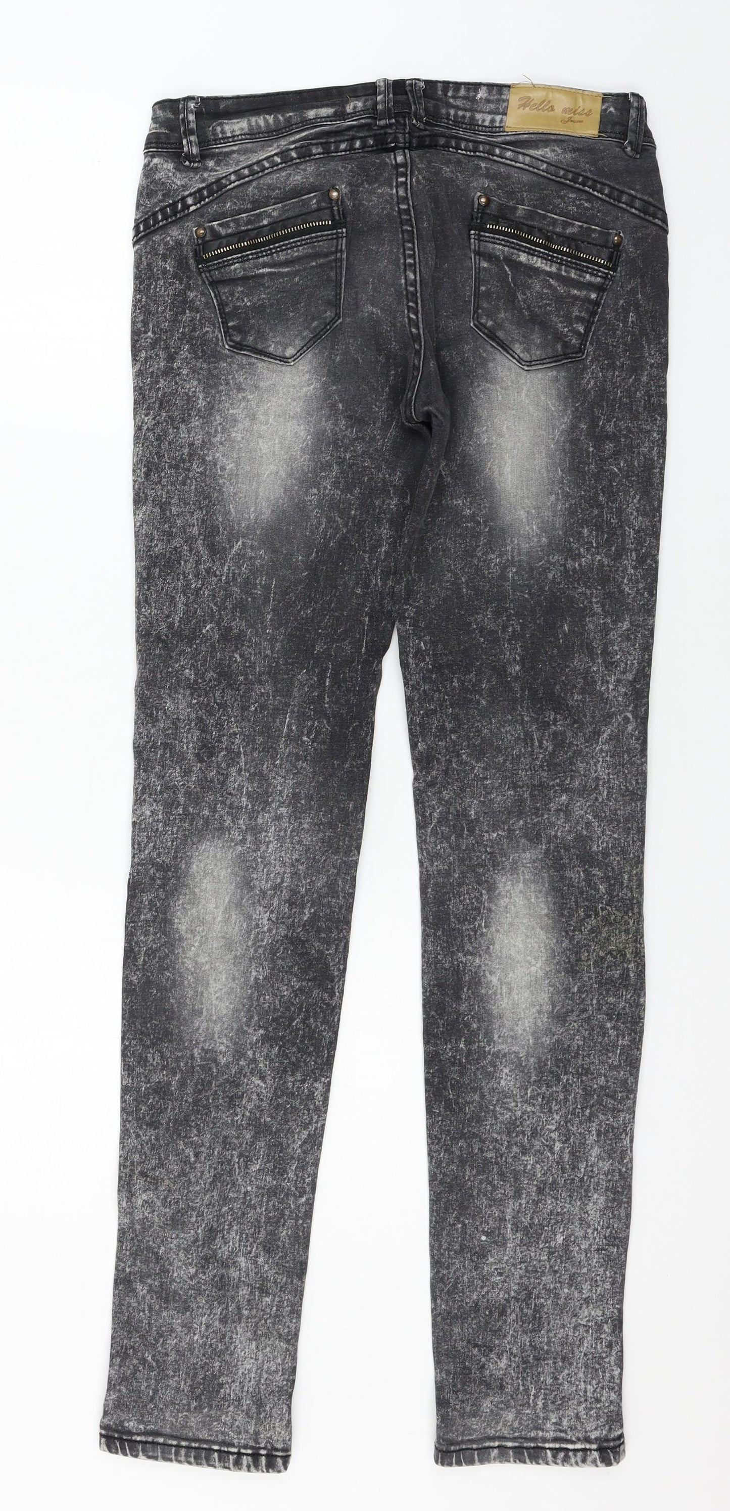 Hello Miss Womens Grey  Denim Skinny Jeans Size 10 L31 in