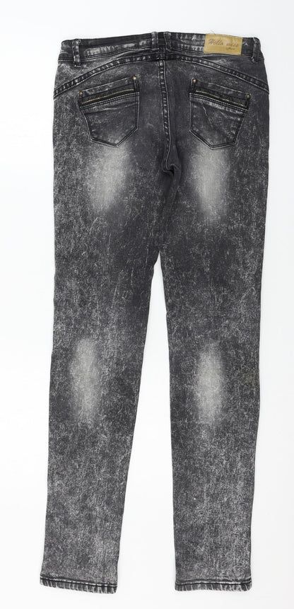 Hello Miss Womens Grey  Denim Skinny Jeans Size 10 L31 in