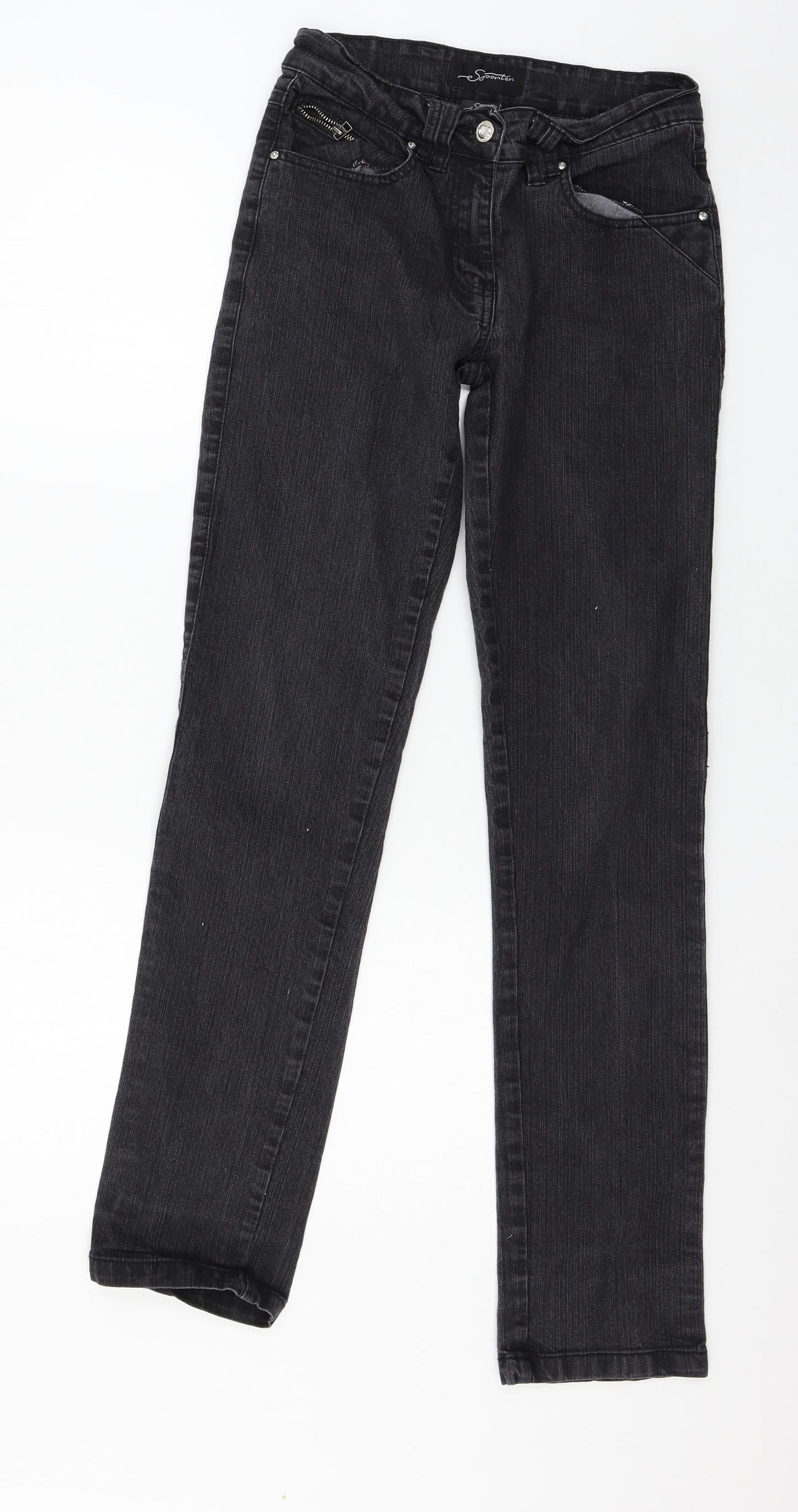 Spoontan Womens Grey  Denim Straight Jeans Size 27 in L31 in
