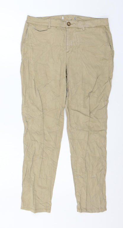 Womens UK Size 32 in Preworn Regular Fit  Beige Trousers