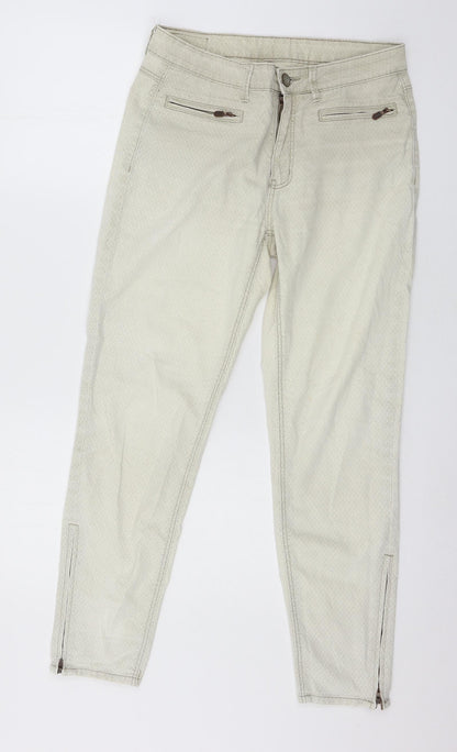 Flash Jeans Womens Ivory Polka Dot Denim Skinny Jeans Size 12 L27 in