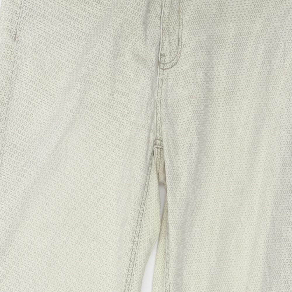 Flash Jeans Womens Ivory Polka Dot Denim Skinny Jeans Size 12 L27 in