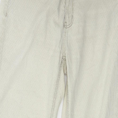 Flash Jeans Womens Ivory Polka Dot Denim Skinny Jeans Size 12 L27 in