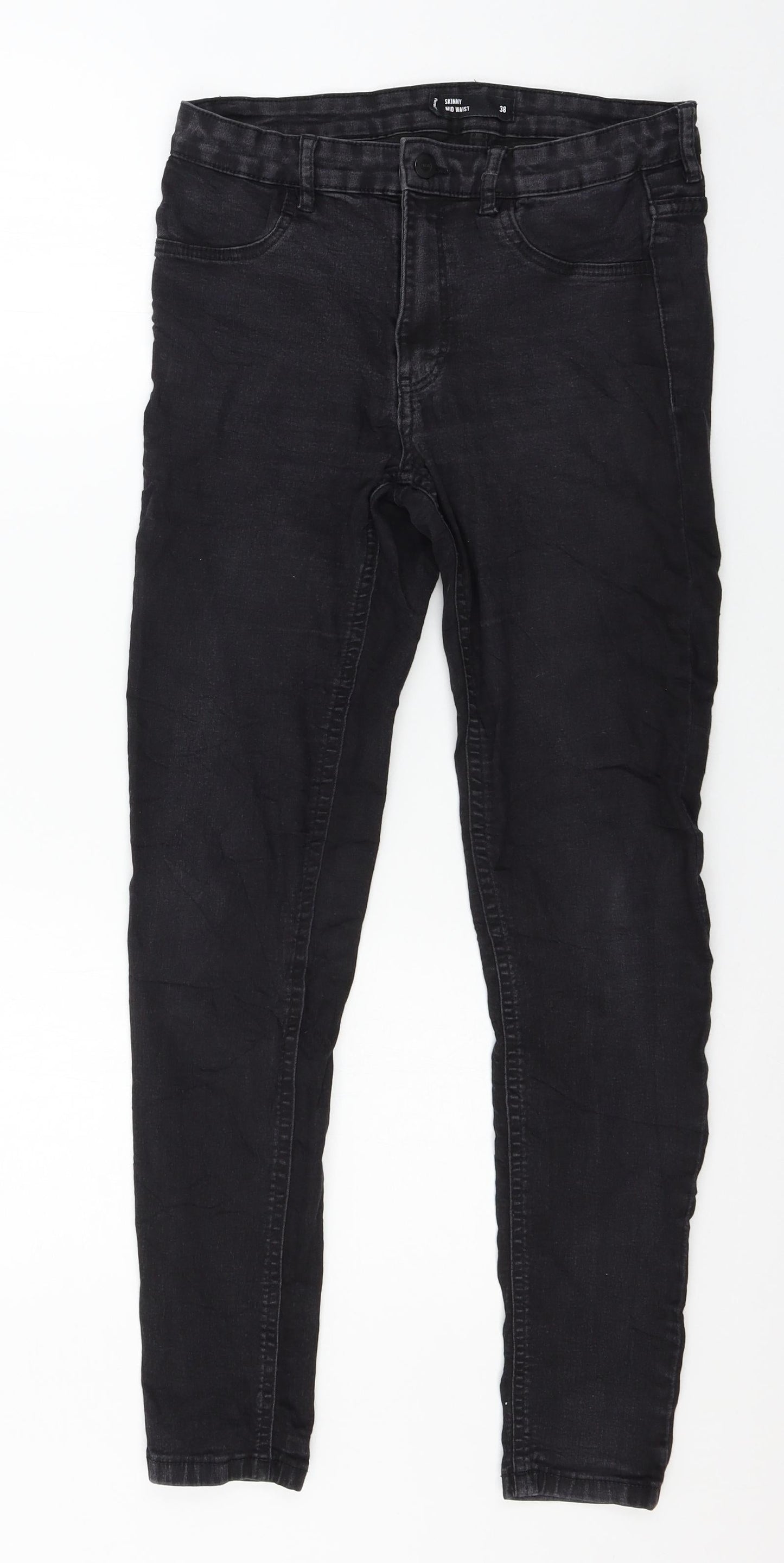 Womens UK Size 10 sinsay Regular Fit Skinny Black Jeans