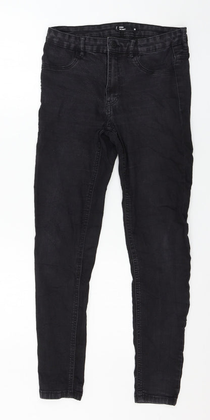 Womens UK Size 10 sinsay Regular Fit Skinny Black Jeans