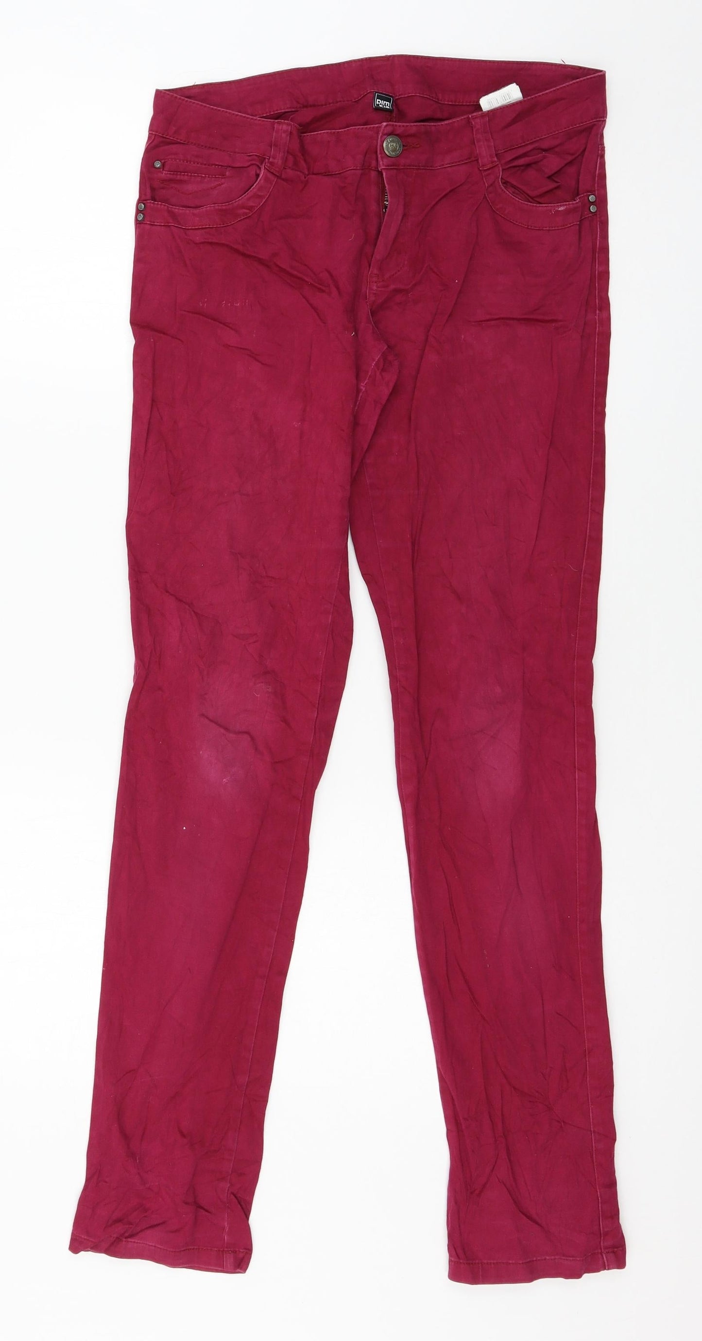 Womens UK Size 10 Pimkie Regular Fit Straight Purple Jeans