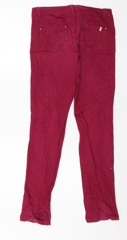 Womens UK Size 10 Pimkie Regular Fit Straight Purple Jeans
