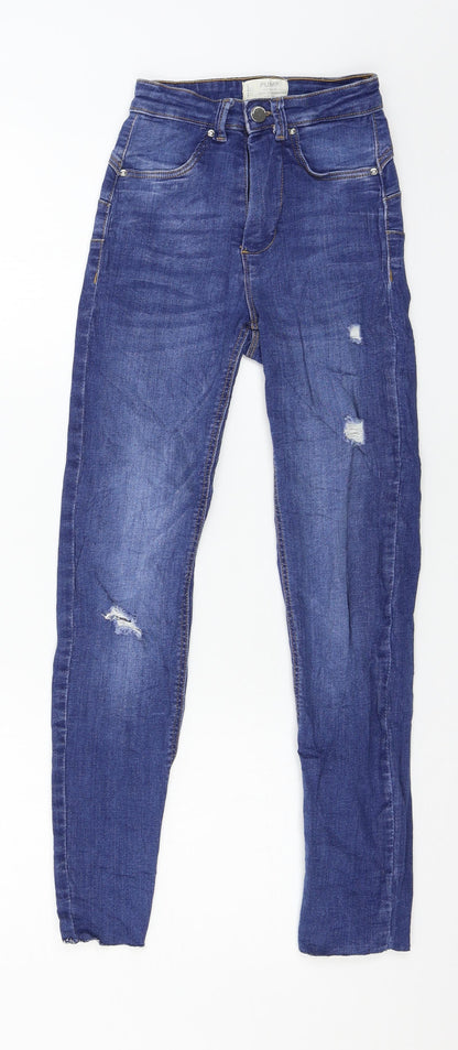 Womens UK Size 4 TALLY WEiJL Regular Fit Skinny Blue Jeans