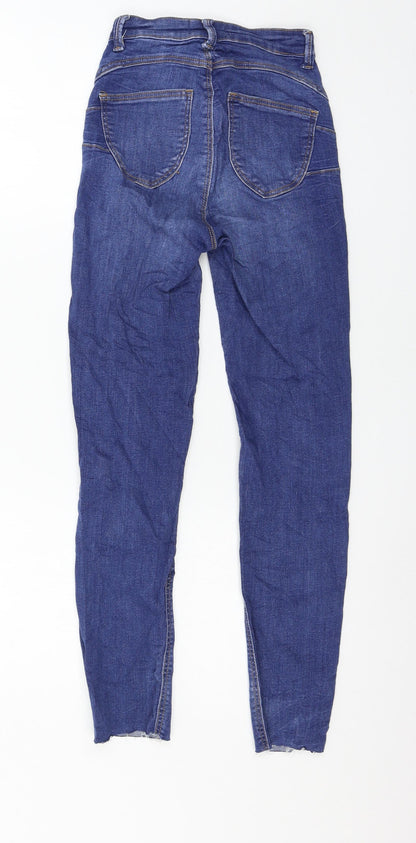 Womens UK Size 4 TALLY WEiJL Regular Fit Skinny Blue Jeans