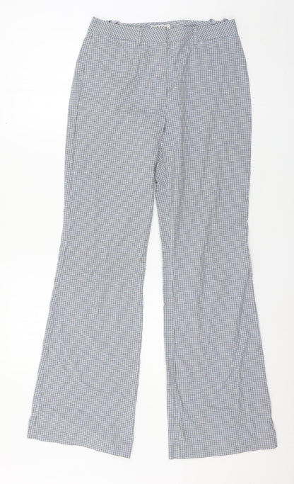 Hirsch Womens Blue Check  Trousers  Size 28 in L31 in