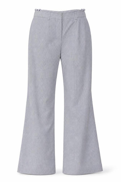 Hirsch Womens Blue Check  Trousers  Size 28 in L31 in