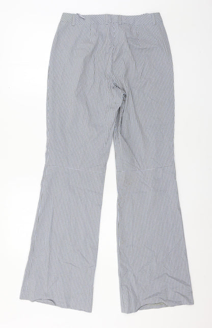 Hirsch Womens Blue Check  Trousers  Size 28 in L31 in