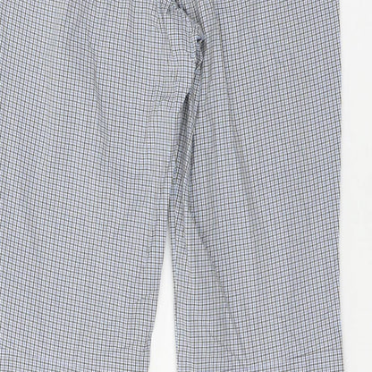 Hirsch Womens Blue Check  Trousers  Size 28 in L31 in