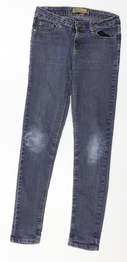 Fishbone Womens Blue  Denim Skinny Jeans Size 28 in L28 in