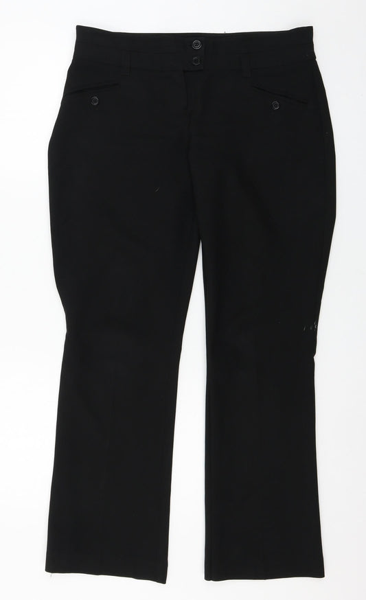 New Look Womens Black   Trousers  Size 12 L32 in