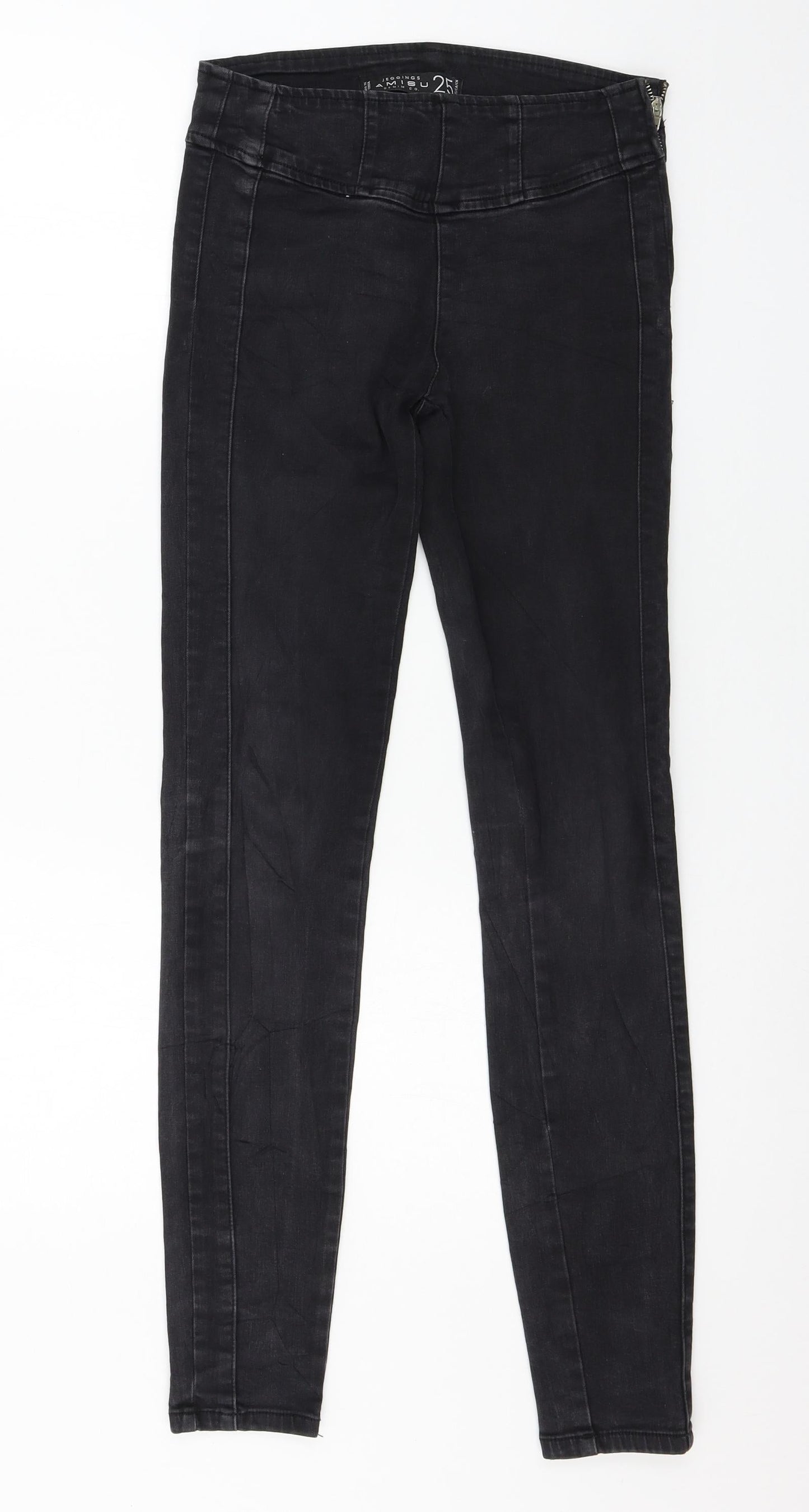 Womens UK Size 25 in Amisu Regular Fit Skinny Black Jeans