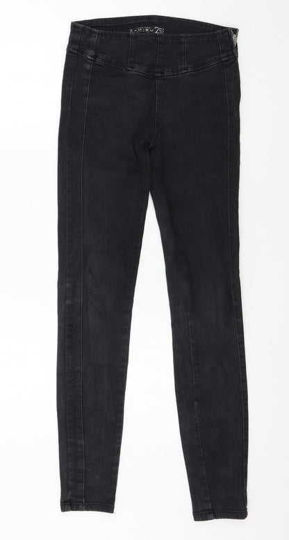 Womens UK Size 25 in Amisu Regular Fit Skinny Black Jeans