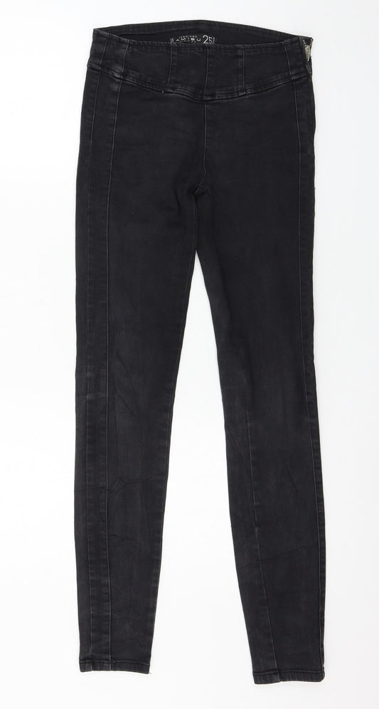 Womens UK Size 25 in Amisu Regular Fit Skinny Black Jeans