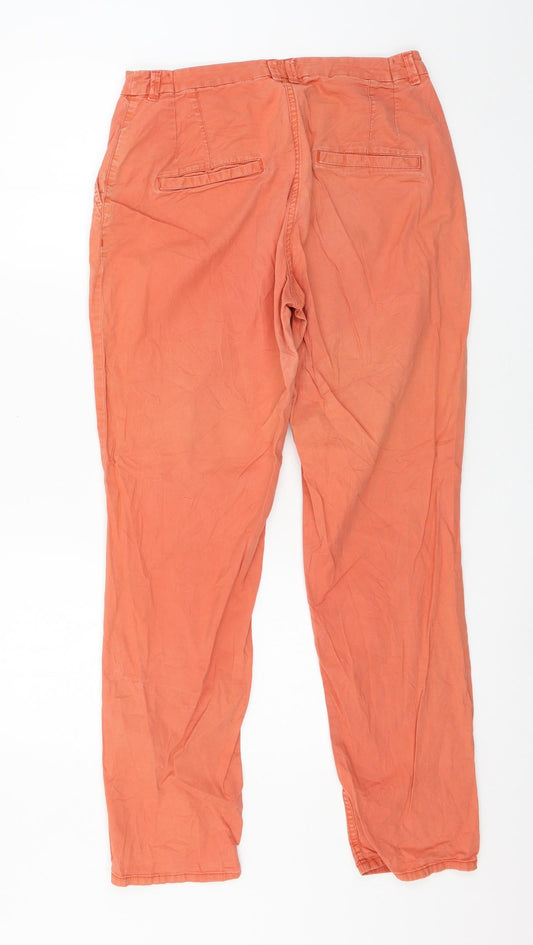 Womens UK Size 10 H&M Regular Fit  Orange Trousers