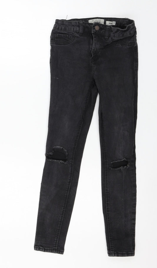 New Look Womens Grey  Denim Skinny Jeans Size 8 L25 in