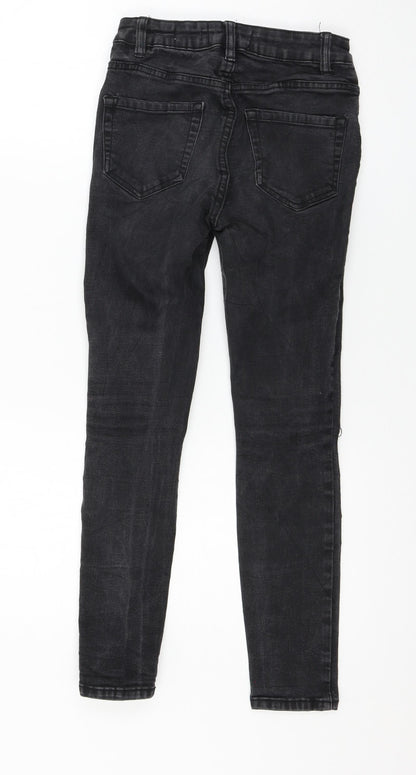 New Look Womens Grey  Denim Skinny Jeans Size 8 L25 in