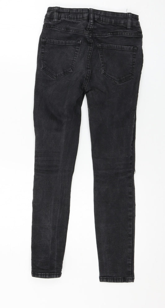 New Look Womens Grey  Denim Skinny Jeans Size 8 L25 in