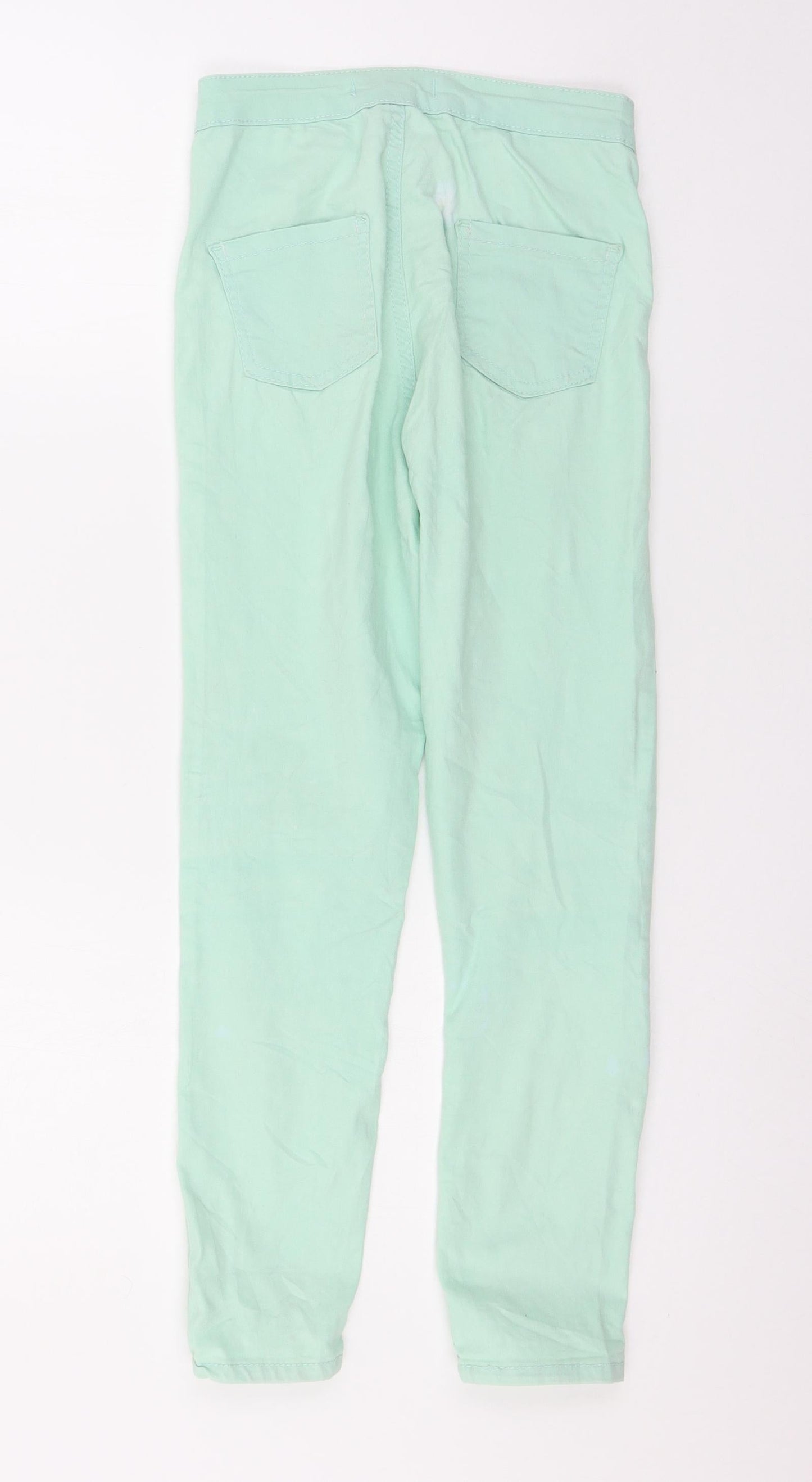 Bike Life Womens Green  Denim Skinny Jeans Size S L24 in