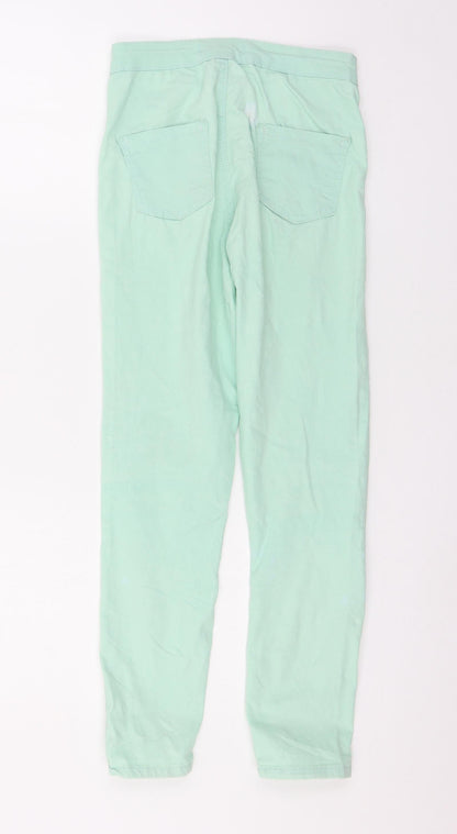 Bike Life Womens Green  Denim Skinny Jeans Size S L24 in