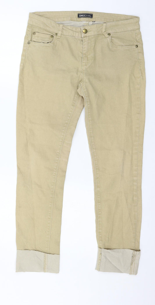 Only Womens Beige  Denim Skinny Jeans Size 32 in L28 in