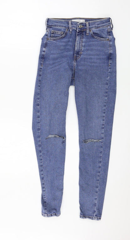 Topshop Womens Blue  Denim Skinny Jeans Size 26 in L30 in