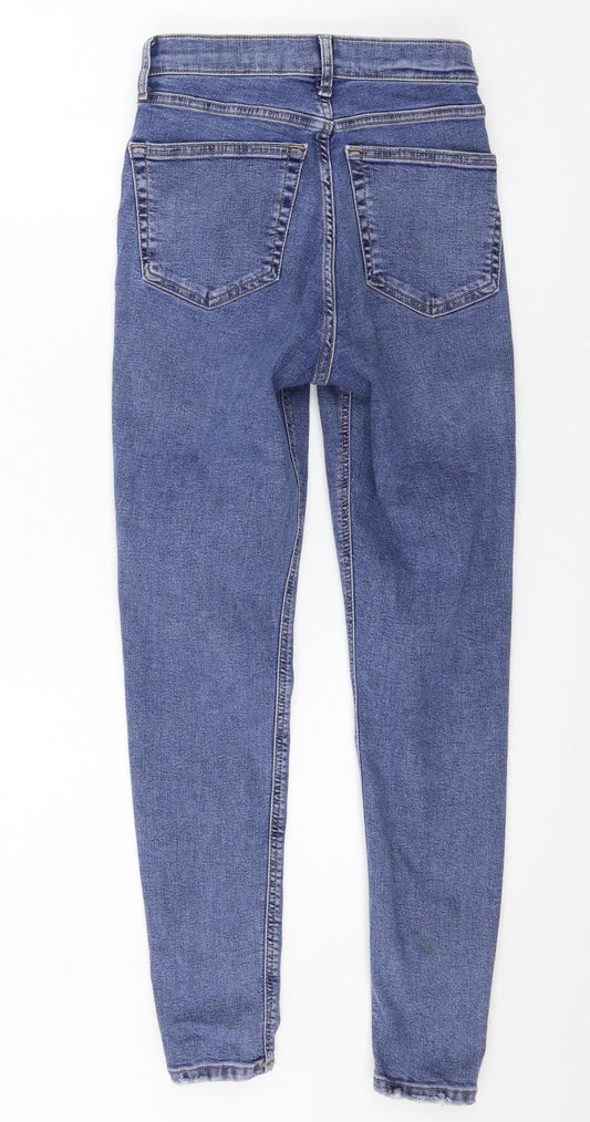 Topshop Womens Blue  Denim Skinny Jeans Size 26 in L30 in