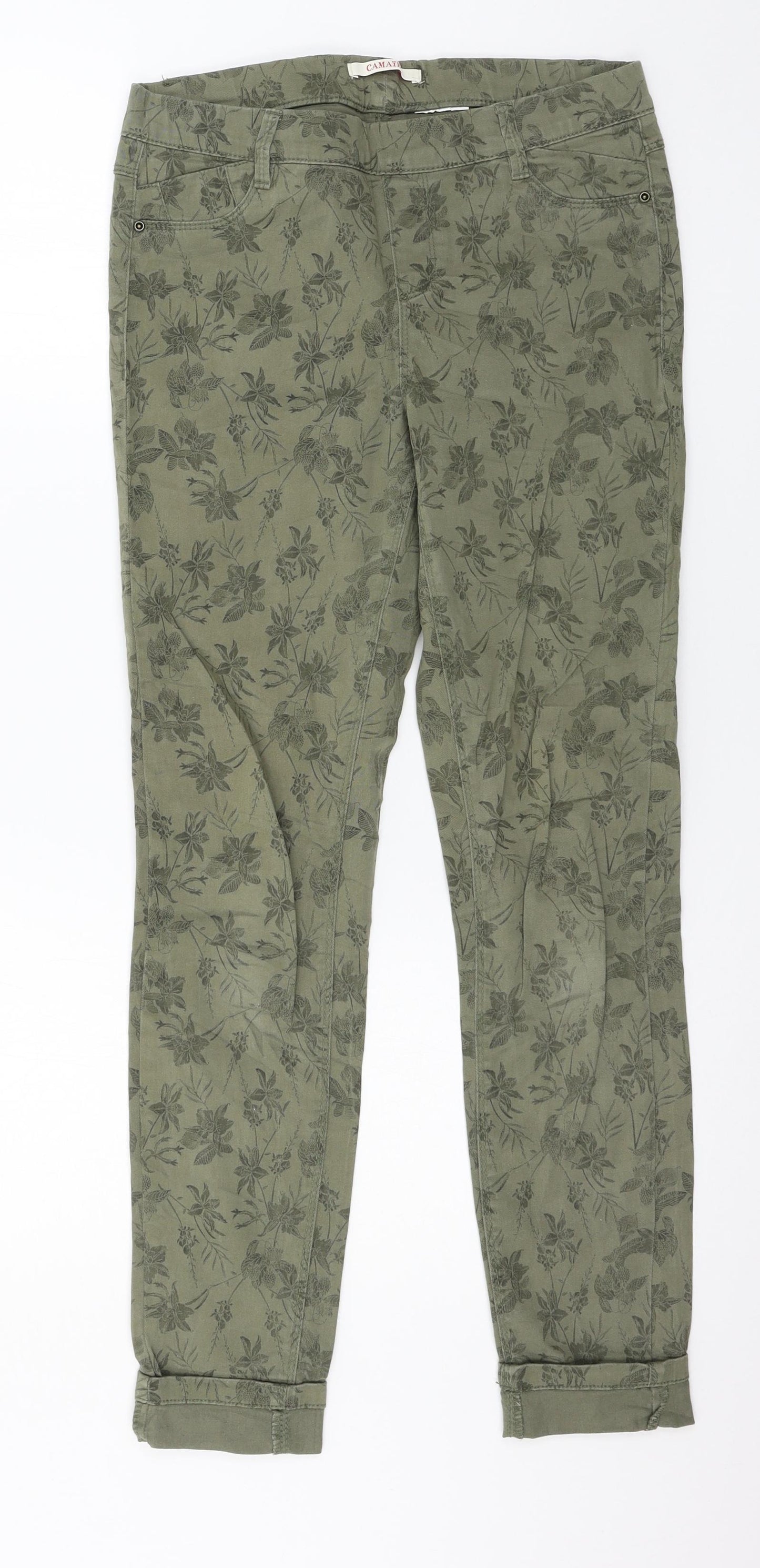 Womens UK Size 30 in Camaieu Regular Fit Jegging Green Jeans