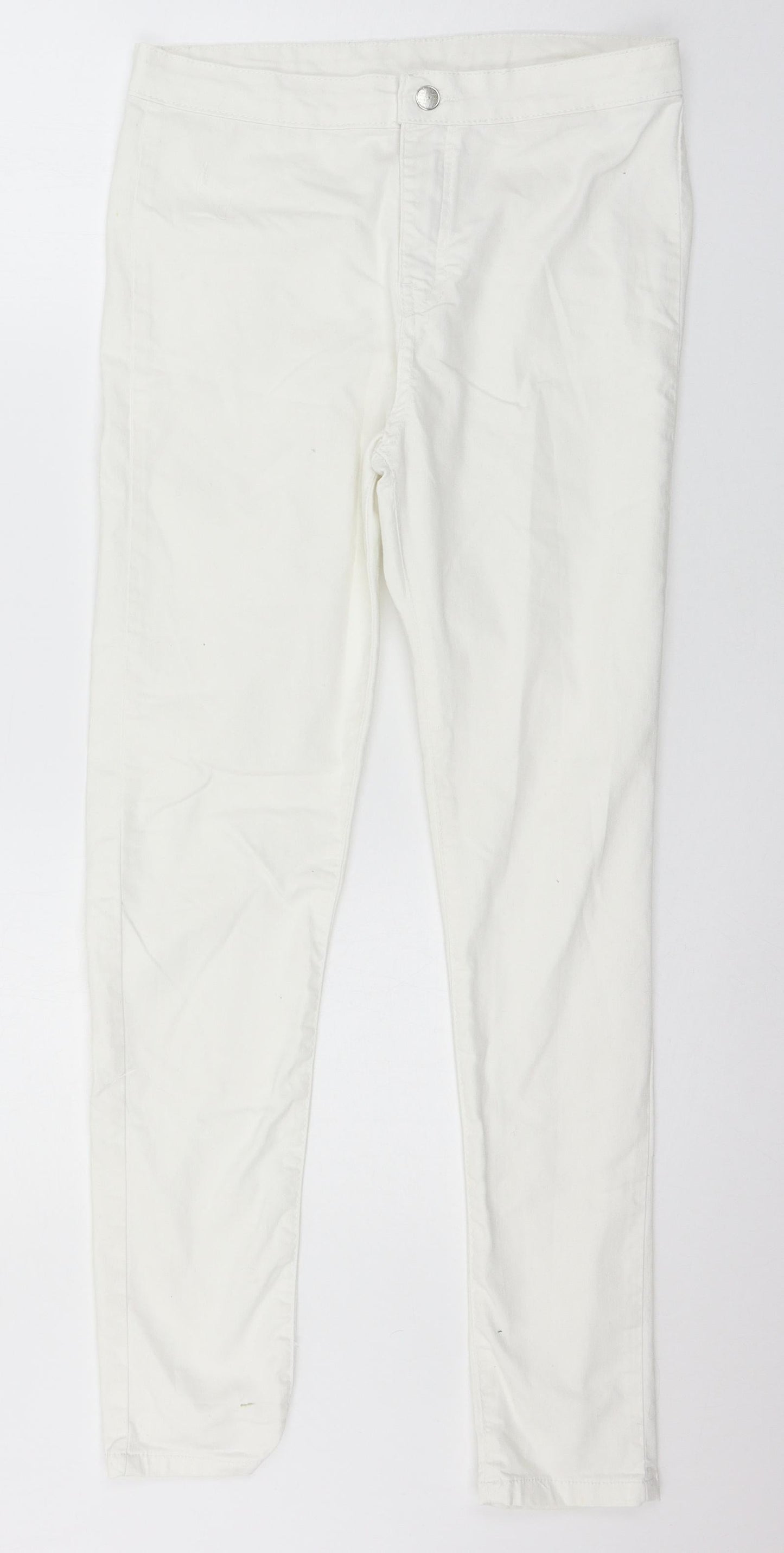 Beden Womens White  Denim Skinny Jeans Size 12 L28 in