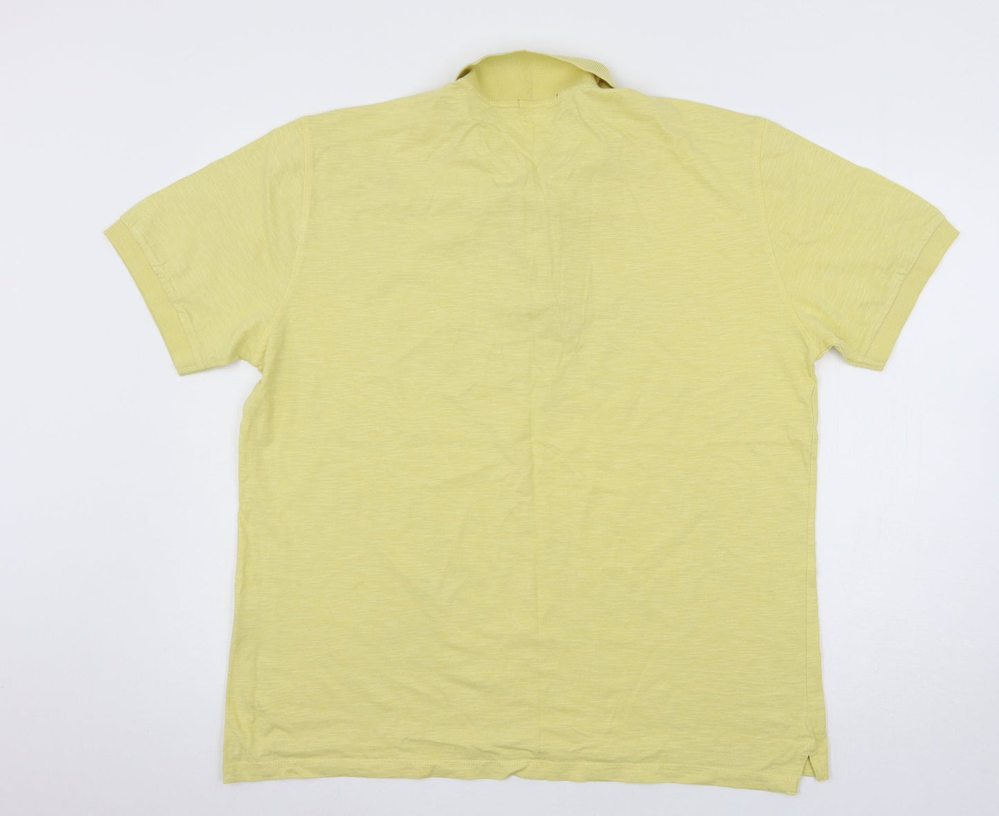 George Mens Yellow  Flannel  Polo Size L